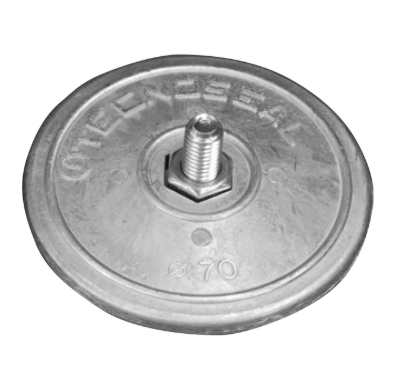 Rudder pair anodes Ø70mm with hardware