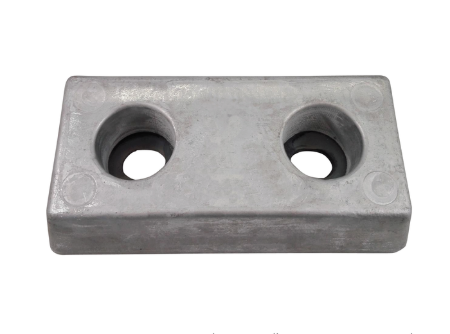 piastra in al 200x100x50 - con inserto - cf: 100 - asola 25x18
