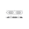 Bolt-on bar anode UK TYPE - Fairline 320x65x35 H.C.160