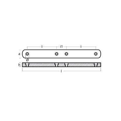 Anode strip for fast boats400x42x20
