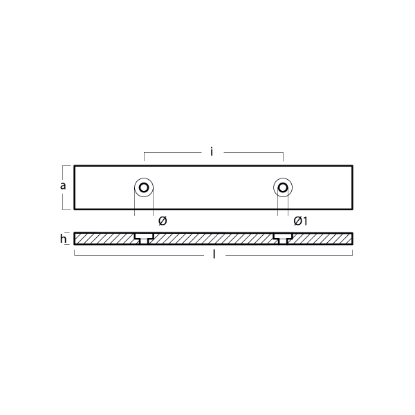 Anode strip for fast boats 300x47x12,5