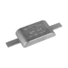 Weld-on anode with alluminium strap