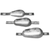 tear drop bolt-on anode 1kg with slotted holes H.C.200