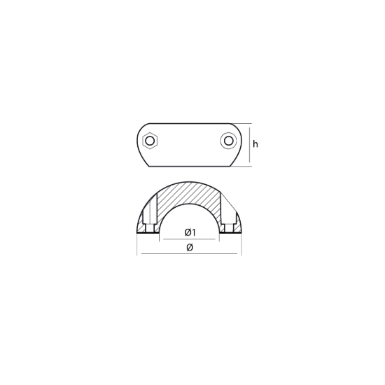 Shaft collar naca profile Ø 19mm
