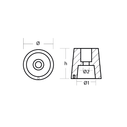 Reggiani prop nut shaft Ø20
