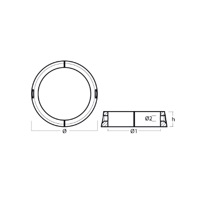 Varifold prop nut VF70 2 blades saildrive