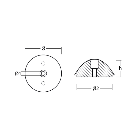 Variprop propeller nut VP64