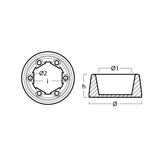Sevogear Propeller nut for sailyacht Wally