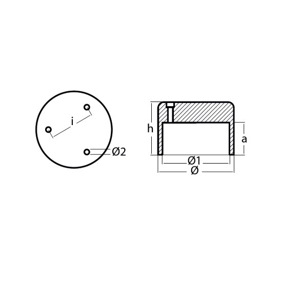 VLT series - prop anode Ø130 H.90