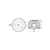 Sidepower - Sleipner propeller nut Ø73 H.53