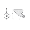 BMW long skeg anode for trim - Pinna lunga per motori BMW