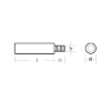 BMW pencil anode for cooler Ø13 L.50