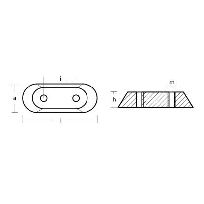 Johnson-Evinrude Transom Bracket - Anodo per supporto motore Johnson - Evinrude