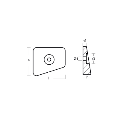 Johnson - Evinrude anode plates for lower unit - Piastrine per parte inferiore fuoribordo