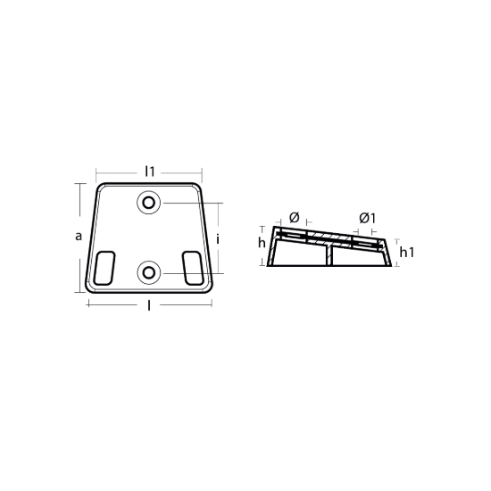 OMC Gimbal plate anode - Anodo per supporto motore OMC