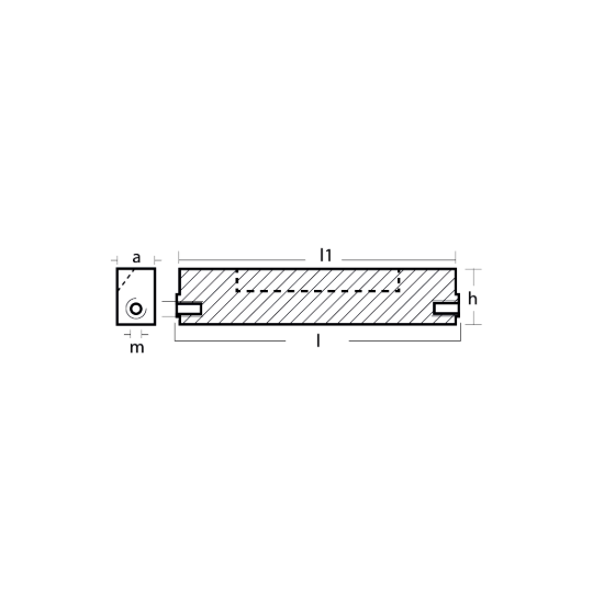 Johnson -Evinrude Power Trim anode - Anodo per trim Johnson -Evinrude