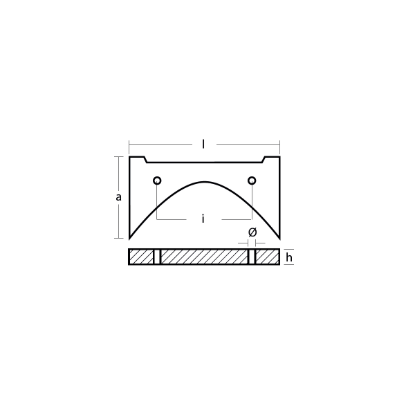 OMC  Upper Gearcase anode - Anodo frontale per piede poppiero