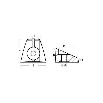 Johnson-Evinrude  Block anode for outboard