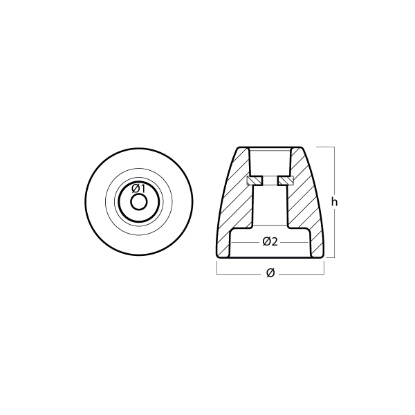 Evinrude prop anode - Ogiva per fuoribordo Johnson - Evinrude