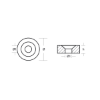 Honda Washer Anode - Rondella per motori Johnson - Evinrude
