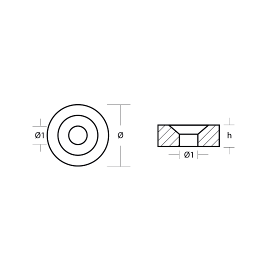 Honda Washer Anode - Rondella per motori Johnson - Evinrude