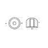 Mercruiser Nut for outdrive - Dado per piede poppiero Mercruiser