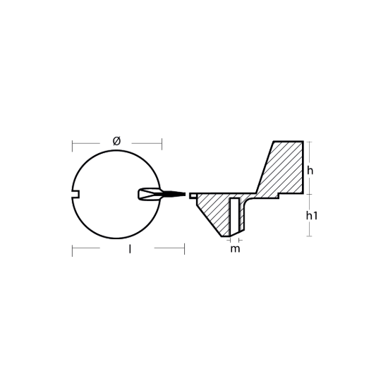 Mercury trim tab anode - Pinna per motori Mercury