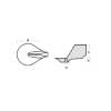 Mercury standard trim tab anode - Pinna per motori Mercury