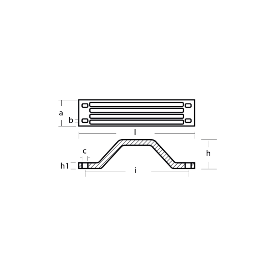 OXE - DIESEL Transom bracket anode - Andoo per supporto motore Oxe Diesel