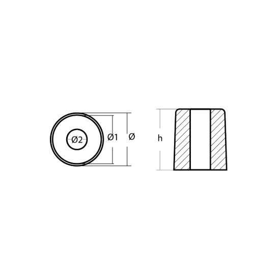 Parsun cylindric anode  - Anodo cilindrico per motori Parsun