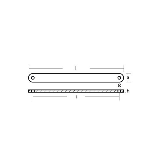 Selva long Bar anode for engine - Barra per motori Selva