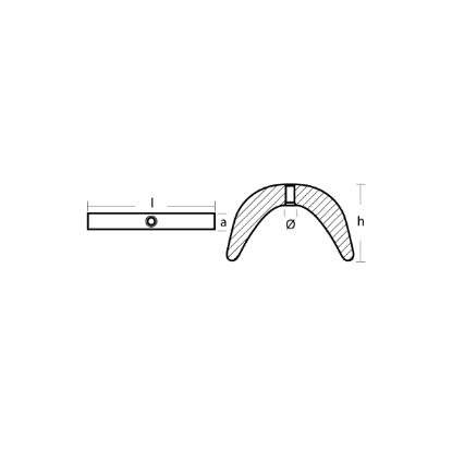 Selva Horseshoe anode - Placca curva per Motori Selva - bassa
