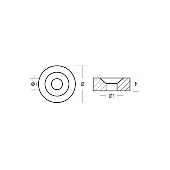 Selva button anode - Rondella per motori Selva