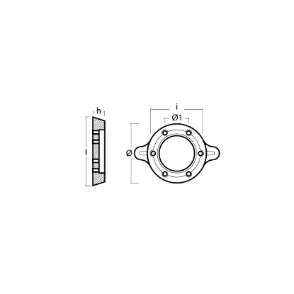 Technodrive saildrive anode - Collare per Saildrive Technodrive