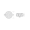 Tohatsu Washer Anode - Rondella per motori Tohatsu