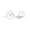 Tohatsu trim tab anode - Pinna per motori Tohatsu