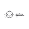 Volvo outdrive ring for engine 280 - 290 single prop