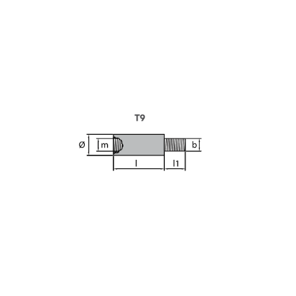 Volvo Penta pencil anode Ø15 L.30