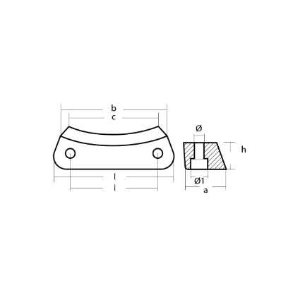 Volvo Penta Transom Bar - Barra di poppa Volvo Penta