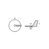 Yamaha Trim Tab anode - Pinna per fuoribordo Yamaha