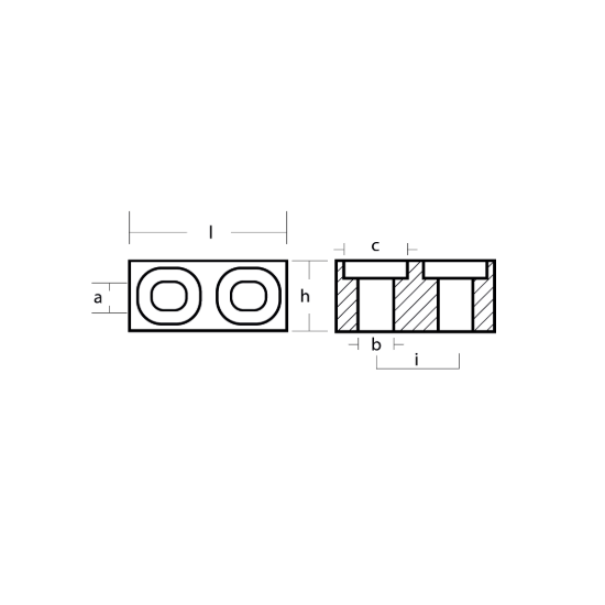 Yamaha Block for Engine bracket - Cubo per motori Yamaha