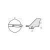 Yamaha Trim Tab anode - Pinna per fuoribordo Yamaha