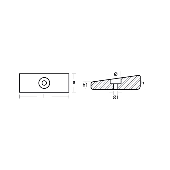 Yamaha wedge anode - Anodo a cuneo Yamaha