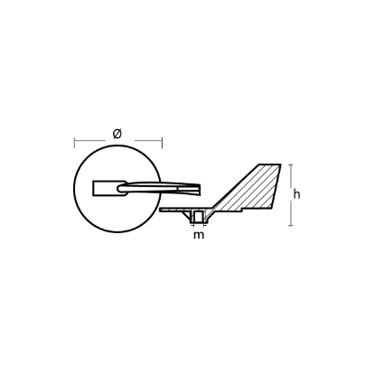Yamaha Trim Tab anode - Pinna per fuoribordo Yamaha