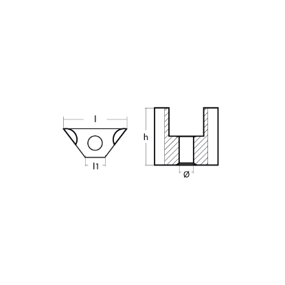 Yamaha Small anode for crankcase cylinder - Anodo interno per motore Yamaha