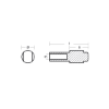 Yamaha Small anode for crankcase cylinder - Anodo interno per motore Yamaha