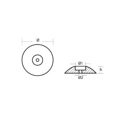 Alamarine Jet disc anode  -  Disco per motori Alamarine Jet