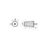 Hamilton Jet Conic Rod anode - Barrotto conico per motori Hamilton