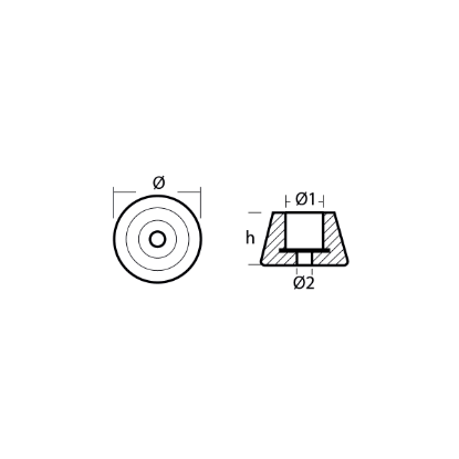 Kamewa large washer anode