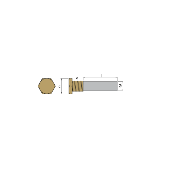 SEADOO pencil anode for Aquascooter - Barrottino per Acquascooter Seadoo